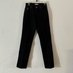 20X Black Western Tapered‎ Leg Jeans Ladies Juniors Sz 3/4 36” Inseam Horse Show